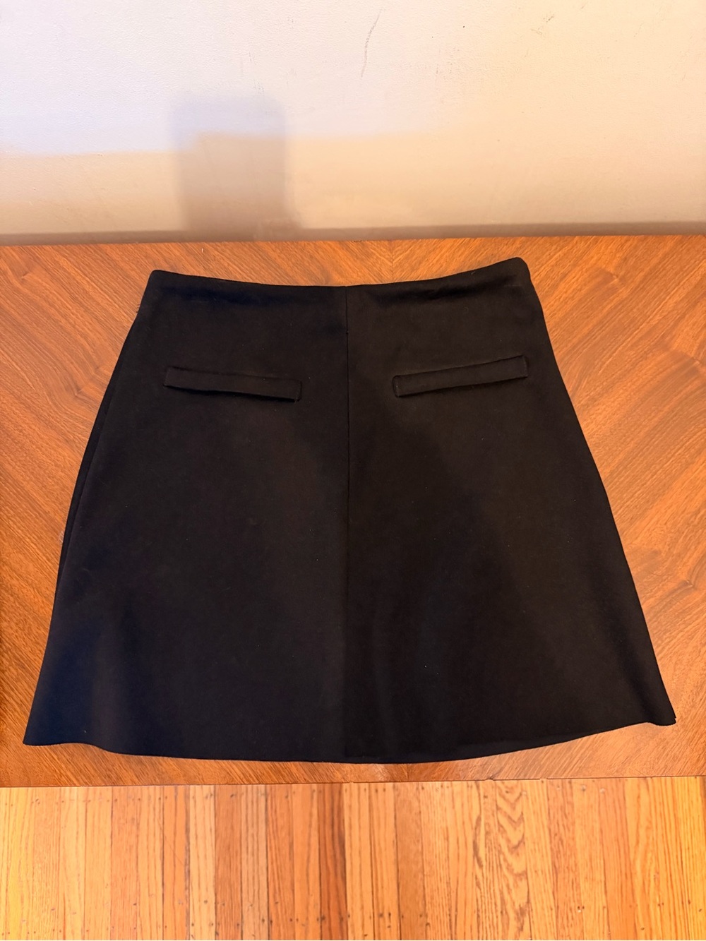 Classic Black A-Line Faux Suede Skirt